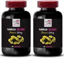 Ginkgo biloba antioksidan Capsules - Ginkgo BILOBA Tür - Botanik antioksidan Formula, Doğal antioksidan Ürün, Ginkgo biloba Leaf Faydaları, Plant-Based Wellness Support 2 Şişes 120 Caps