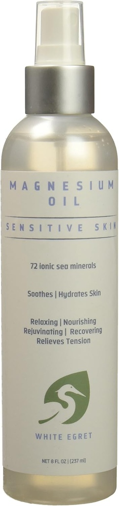 Beyaz Egret | Kadınlar için Topical Magnezyum - 8 fl oz Topical Relaxation Elixir ile Floral Serenity - Nourish Your Skin, Relieve Ger, and Unwind Natural Natural