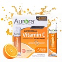 Vida Lifescience Aurora Nutrascience Mega-Pack Liposomal Vitamin C, Immune Support, hizmet başına 3.000 mg, Vegan, Gluten Free, Non-GMO, 32 Single Serve Packets, Orange