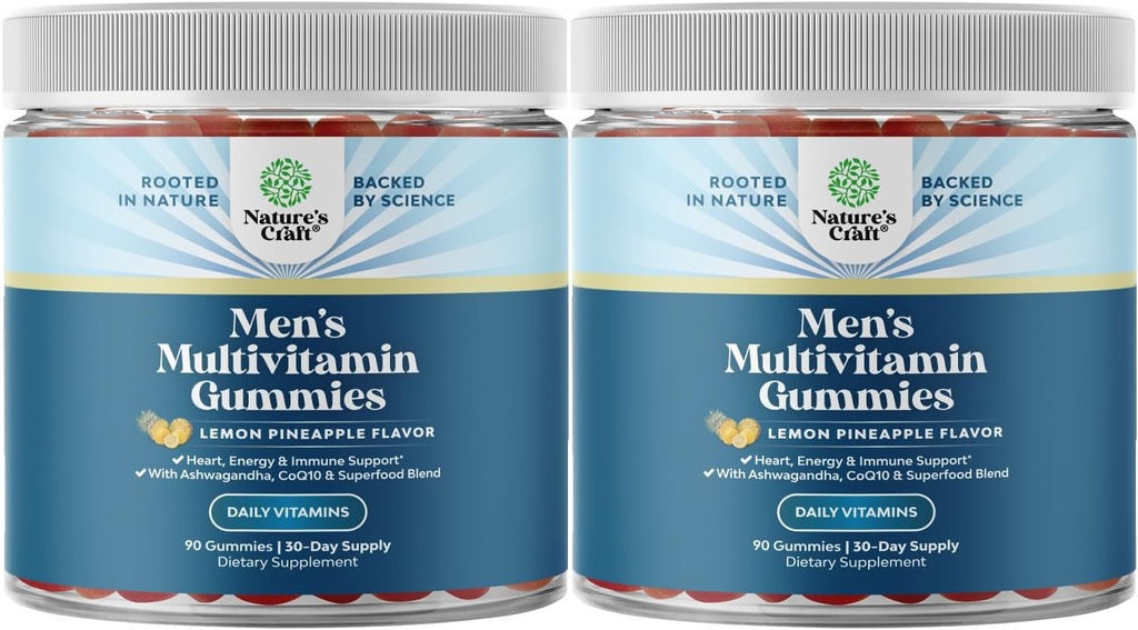 Erkekler Superfood Complex ile Çokvitaminler - CoQ10 ve Ashwagandha ile Erkekler için Günlük Multivitamin - Vejetaryen Yetişkin Multivitaminleri Erkekler için (2 Ay Supply)