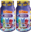 L'il Critters PJ Maskes Gummy Melatonin Supplement for Kids, Drug-Free Sleep Support, 60 Gummies (Pack of 2)