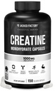 Jacked Factory Creatine Monohydrate Κάψουλες - Χάπια Creatine για την ανάπτυξη των μυών, αυξημένη δύναμη, αυξημένη παραγωγή ενέργειας και βελτιωμένη αθλητική απόδοση - 150 κάψουλες