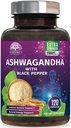 Ashwagandha Supplements 2100 mg - Ekstra Kuvvetli Ashwagandha Toz & Kök Üretimi Max Aborpsiyon için Siyah Pepper, Herbal Antioksi Supplements for Women & Men, Vegan, Non-GMO - 120 Capsules
