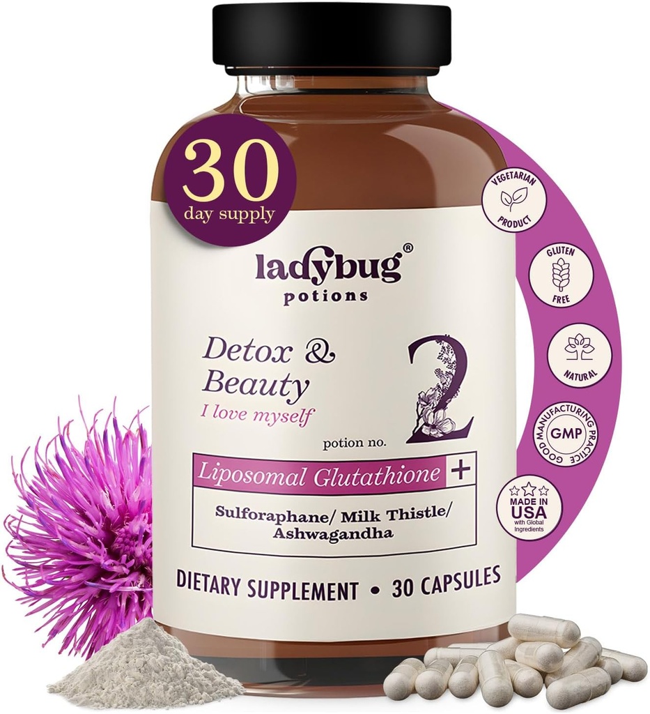 Liposomal Glutathione Supplement - 30 Capsules Glutathione Liposomal Supplement, Immune Support and Liver Health