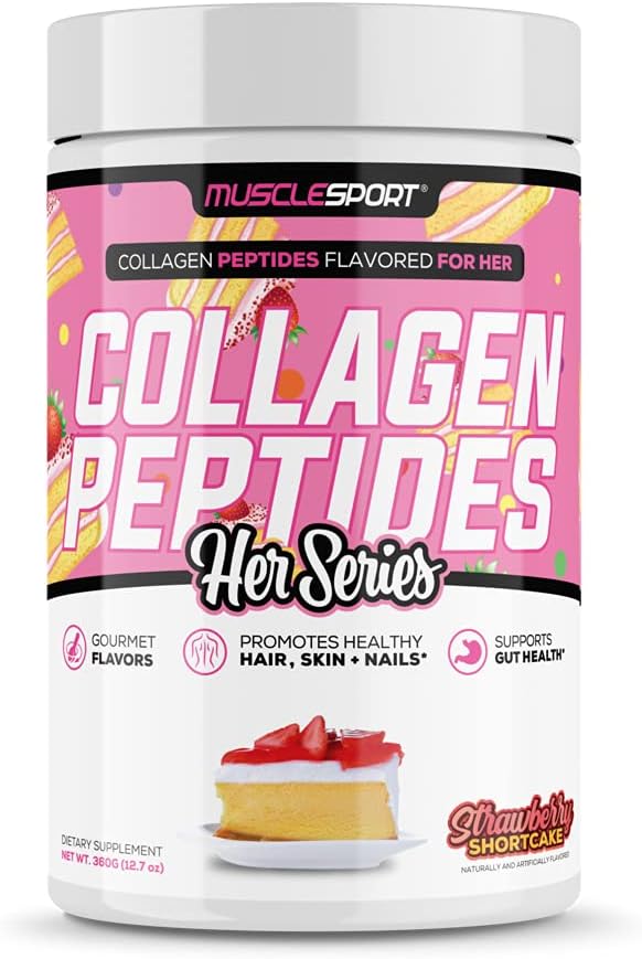 Kassport Collagen Peptides - Hydrolyzed Grass Fed Collagen Toz Supplement - Sağlıklı Saç, Skin, Nails, Ortaklar - 30 Hizmet (Strawberry Shortcake)