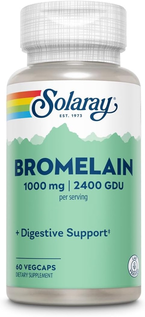 Solaray - Bromelain Ekstra Güçlü 500 mg. - 60 Capsules