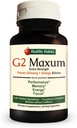 Healthy Habits G2 Maxum Extra Strength Panax Ginseng Plus Ginkgo Biloba Blended to Support Energy and Cognitive Function 60 Veg Capsules per Bottle