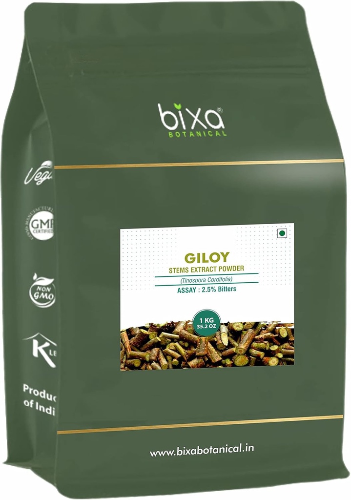 Bixa BOTANICAL GILOY (GUDUCHI/TINOSPORA CORDIFOLIA) Kuru Ekstraksiyon - GRAVIMETRY tarafından% 2.5 Bitterness (1KG)