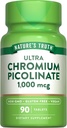 Nature's Truth Ultra Chromium Picolinate 1000mcg | 90 Tablets | Vegan, Non-GMO & Gluten Free Supplement