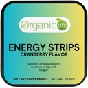 Energy Strips - Modern Günlük Enerji Geliştirme, Vitality ve Focus Destekler, Cranberry Flavor, Easy-to-Use, Dietary Supplement, 30 Oral Strips