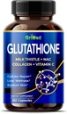 Grimed Glutathione 11,200mg - X10 Δύναμη με Γαϊδουράγκαθο Γάλα, NAC, Κολλαγόνο, Βιταμίνη C - Κυτταρική Ευεξία, Ραδιενεργό Δέρμα - USA Made & Tested (150 Count (Pack of 1))