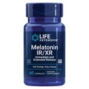 Επέκταση ζωής Μελατονίνη IR/XR, 1, 5 mg, άμεση και εκτεταμένη-απέλαση Φόρμουλα για Βέλτιστη Υποστήριξη Ύπνου, Υγιή κιρκάδινοι Ρυθμοί, Κυτταρική Άμυνα, Χωρίς Γλουτένη, Μη ΓΤΟ, 60 κάψουλες