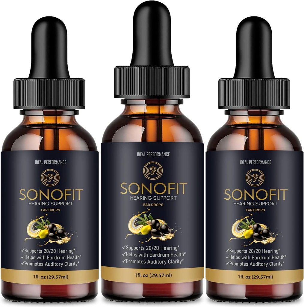 Ringing Ears Drops için Sonofit Tinnitus Relief, Sonofit Tinnitus Supplement Sonofit Sağlıklı Kulak Desteği Tamam - En Güçlü Gelişmiş Formula Sonofit Drops İşitme Destek Yorumları (3 Paket)