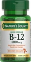 Nature's Bounty Vitamin B12, Enerji Metabolism ve Nervous System Health, 500006, 40 Hızlı Dissolve Tabletleri