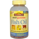 Doğa Made Fish Oil Gummies, 150 Softgels Değer Boyutu, Kalp-Sağlıklı Omega 3s 57 mg ile, Lezzetli Strawberry, Lemon, & Orange