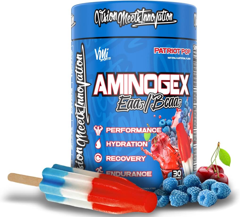 VMI SportsEnergy Ultra | BCAA Toz | Amino Asits + Betaine ve Glutamine | Amino Asit Post Workout Recovery Drink | Intra Workout Drink with Electrolytes | (30 hizmet) (Patriot Pop)