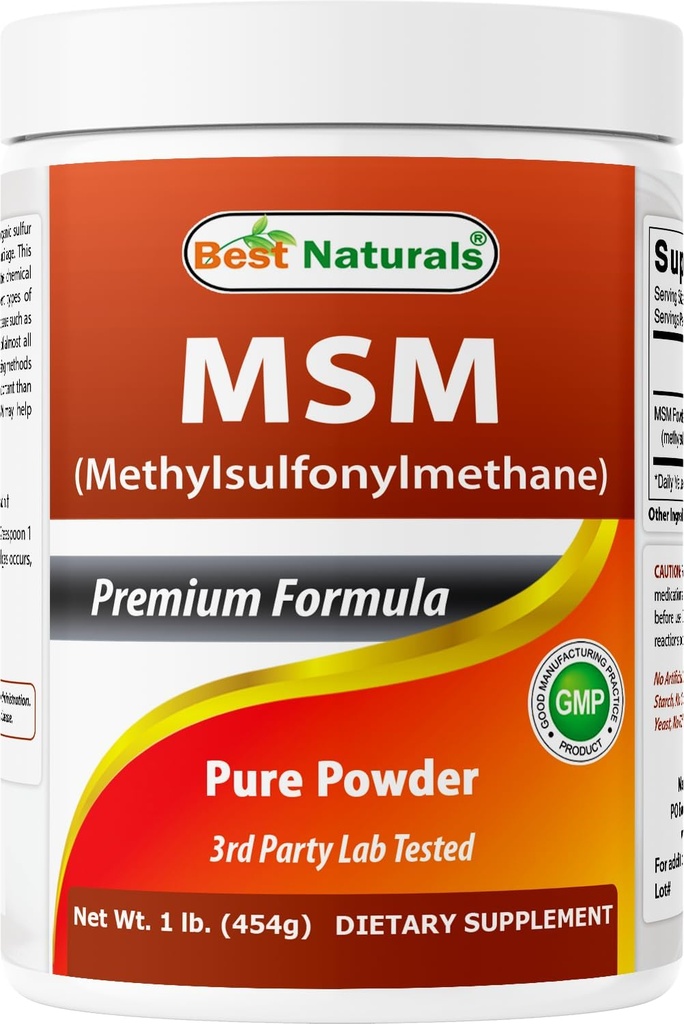 Best Naturals 100% καθαρή σκόνη MSM, 1Lb
