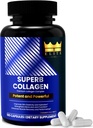 Crown Elite Superb Collagen | Multi-Type Premium Collagen Supplement | Destekler Skin Hydration, Saç Büyüme, Ortak Flexability & Bone Strength | Non-GMO, Grass-Fed | 180 Capsules, for Women & Men