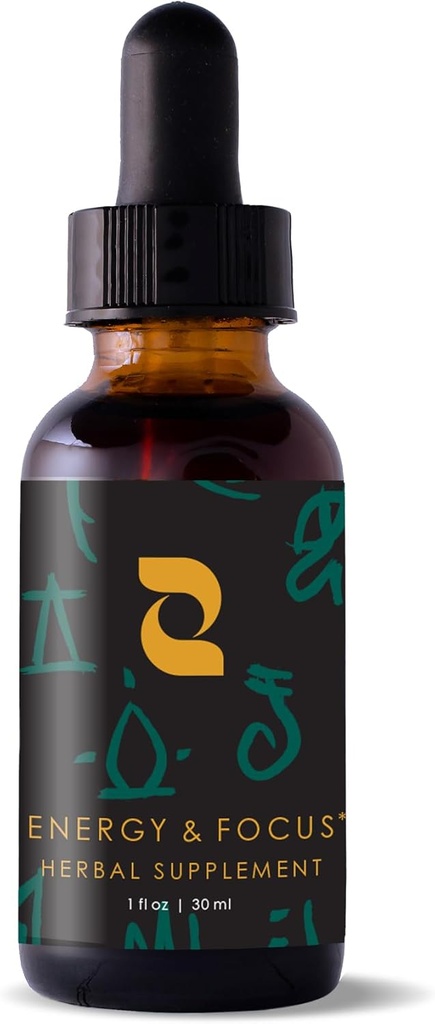Redmint Energy & Focus Herbal Tincture | Herbal Supplement Rooted in Ancient TCM Wisdom | Natural Support for Boost Energy and Sharpen Focus with Ashwagandha, Rhodiola,Schisandra, Holy Basil| 30 ml
