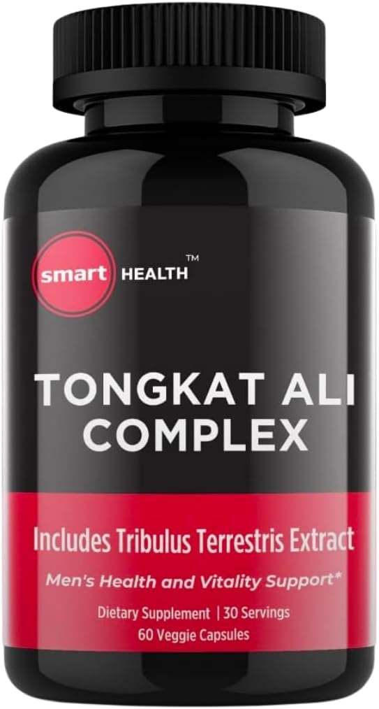 Tongkat Ali - Ανδρικό Συμπλήρωμα Υγείας & Ζωτικότητας - 800mg Tongkat Ali + 200mg Tribulus Terrestris - Υποστήριξη Απόδοσης - Χωρίς γλουτένη, Vegan & Non-GMO - 60 Κάψουλες - 30 Υπηρεσίες