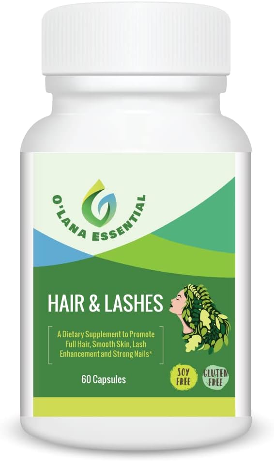 Saç Lashes Skinleri Full Saç Glowing Skin Lash Geliştirme ve Güçlü Nails GMP Biyotin Collagen Niacin Çinko Vitamin A C & D3 60 Capsules O'Lana Essential Essential Skin Lash Geliştirme ve Güçlü Nails GMP Biyotin Collagen Niacin Çinko Vitamini A C & D3 60 Capsules O'Lana Essential Essential