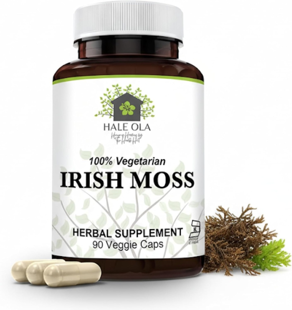 Irish Sea Moss Κάψουλες - High Strength 450mg Vegan Sea Moss Συμπλήρωμα - Υποστηρίζει την υγεία των ορνίθων, ενισχύει την ανοσία, αποτοξινώνει, προωθεί υγιή δέρμα, μαλλιά και νύχια Υγεία – Nutrient-Rich Superfood