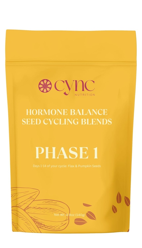 Organik Tohum Bisiklet Kit | PMS P ve Endologyosis Yardım | Lisans senkronizasyon kit Soothe Cramps, Hormonal Acne, Mood Swings ve General PMS | PMD Support | 100% Plant Based | Progesterone Support