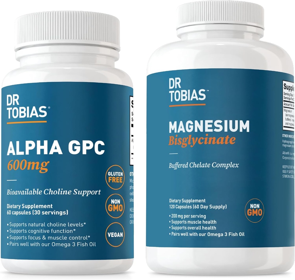 Dr. Tobias Alpha GPC & Magnezyum Bisglycinate - Yüksekorpsiyon Supplements, Non-GMO
