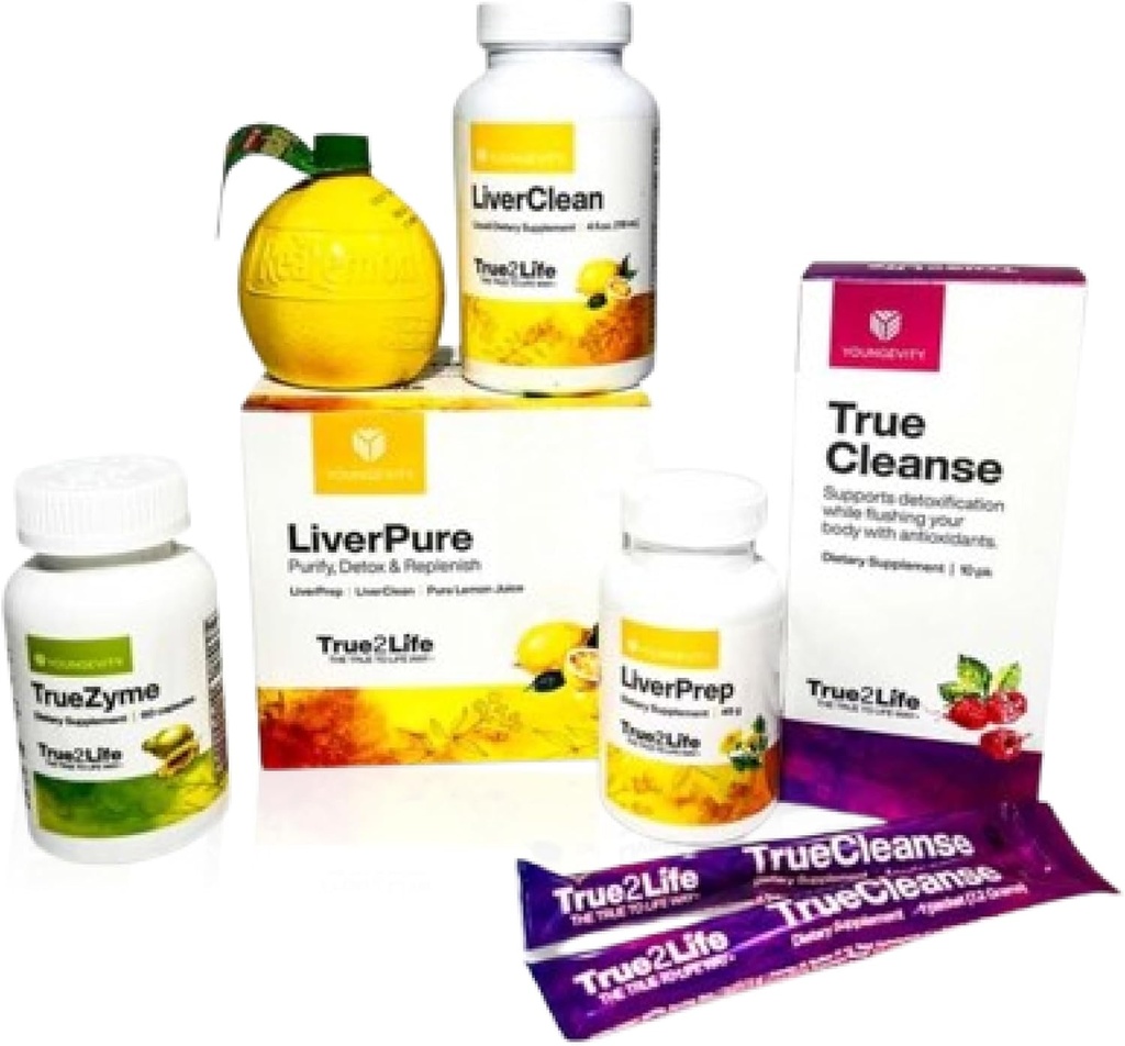 Youngevity 30 Day Detox - Liver, Gut, Digestion Ultimate Detox - 30+ Meyveler, Herbs ve Perrietary Coksiyonlar - Tamam Doğal Temiz - Kolay, Hızlı Detoxification + Replenish (30 Day Supply)