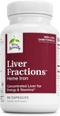 Terry Natural Liver Fractions - Endurance & Energy Support with Gentle Iron - Diyetary Supplement Supports Sağlıklı Kırmızı Kan Hücre Formasyon - Canlı Sağlık için Demir Supplement - 90 Capsules