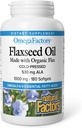 Doğal Faktörler, Flaxseed Oil, Supports General Health with Omega-3, 6 ve 9 Fatty Asits, 180 yumuşakgels (180 hizmet)