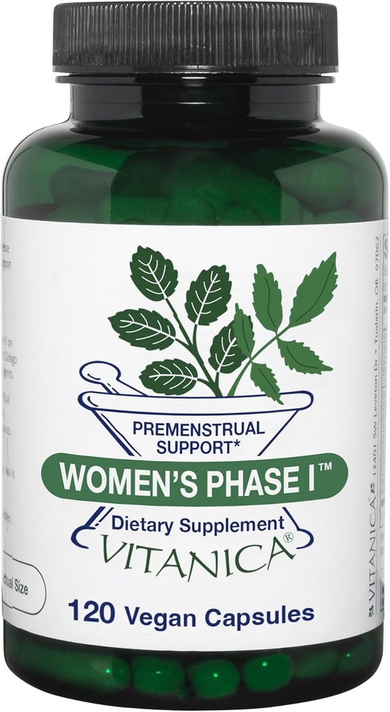 Vitanica Women's Stage I, Premenstrual Support, Vegan, 120 Capsules