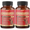 2 Packs - 60 Capsules Ashwagandha Capsules - Yüksek Yoğun - 5in1 Formula Ashwagandha, Turmeric, Rhodiola Rosea, Ginger, Black Pepper - 4 Ay Supply