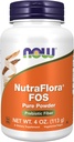 Şimdi Gıdalar Tamamlar, NutraFlora FOS (Fructooligosaccharides) Pure Toz, Prebiyotik Fiber, 4-Ounce