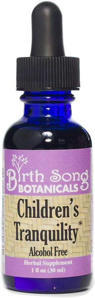 Birth Song Botanicals Παιδική Tranquility Βάμμα, συμπλήρωμα βοτάνων με ρίζα βαλεριάνας και χαμομήλι, 1 ουγκιά Παιδική βοτανική ανοσοποιητική υποστήριξη, 1 ουγκιά