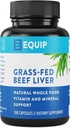 Equip Foods Grass-Fed Beef Liver | Natural Desiccated Beef Liver Supplement | Support Heart Health, Brain Function, Digestion, Metabolism, Immunity, Detoxification | 180 Capsules, 30 Servings