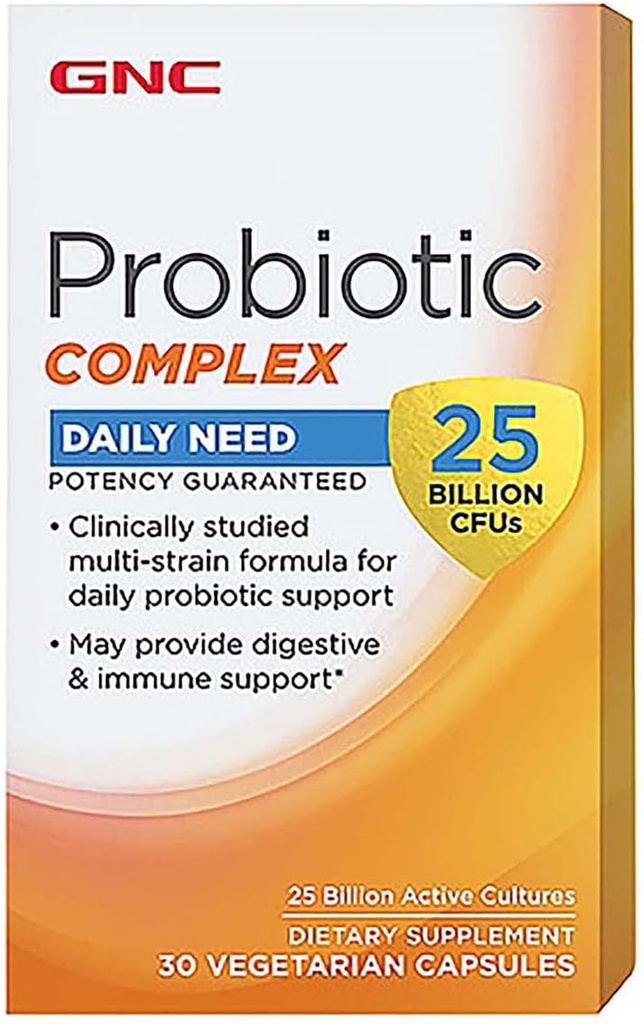 GNC Probiyotik Kompleksi - 25 Milyar CFUs (30 Capsules)