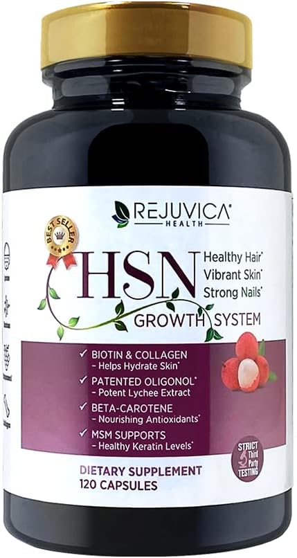 Saç Cilt ve Çiçeği Vitaminleri - HSN Sistemi - Sağlıklı Saç, Cilt ve Çiçekler - Gelişmiş Enkaplar Remedy - Oligonol, Biotin, Collagen, MSM, Hyaluronic Acid & More