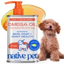 Yerli Pet Omega 3 Köpekler ve Kediler için Balık Yağı - Sağlıklı Cilt, Shiny Coat, ve Güçlü Ortaklar - Wild Alaskan Salmon Oil ile Köpekler - Tasty, Fast-Absorbing Omega 3 6 9 Sıvı Tamam-16oz
