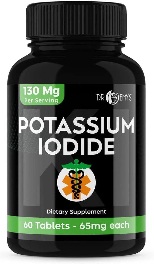 Potasyum Iodide Pills Tabletleri - 1-Pack 130 mg Toplam 60 Tablet - Dr Emys Properties Podide Tabletler