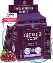 ΚΛΕΙΣΤΙΚΑ ΦΥΤΑ Ηλεκτρολύτες Powder Packets - Fruity Grape 40 Pack Hydration Pack - Travel Hydration Powder - Χωρίς ζάχαρη, χωρίς θερμίδες, Χωρίς γλουτένη - Κατασκευασμένο στις ΗΠΑ