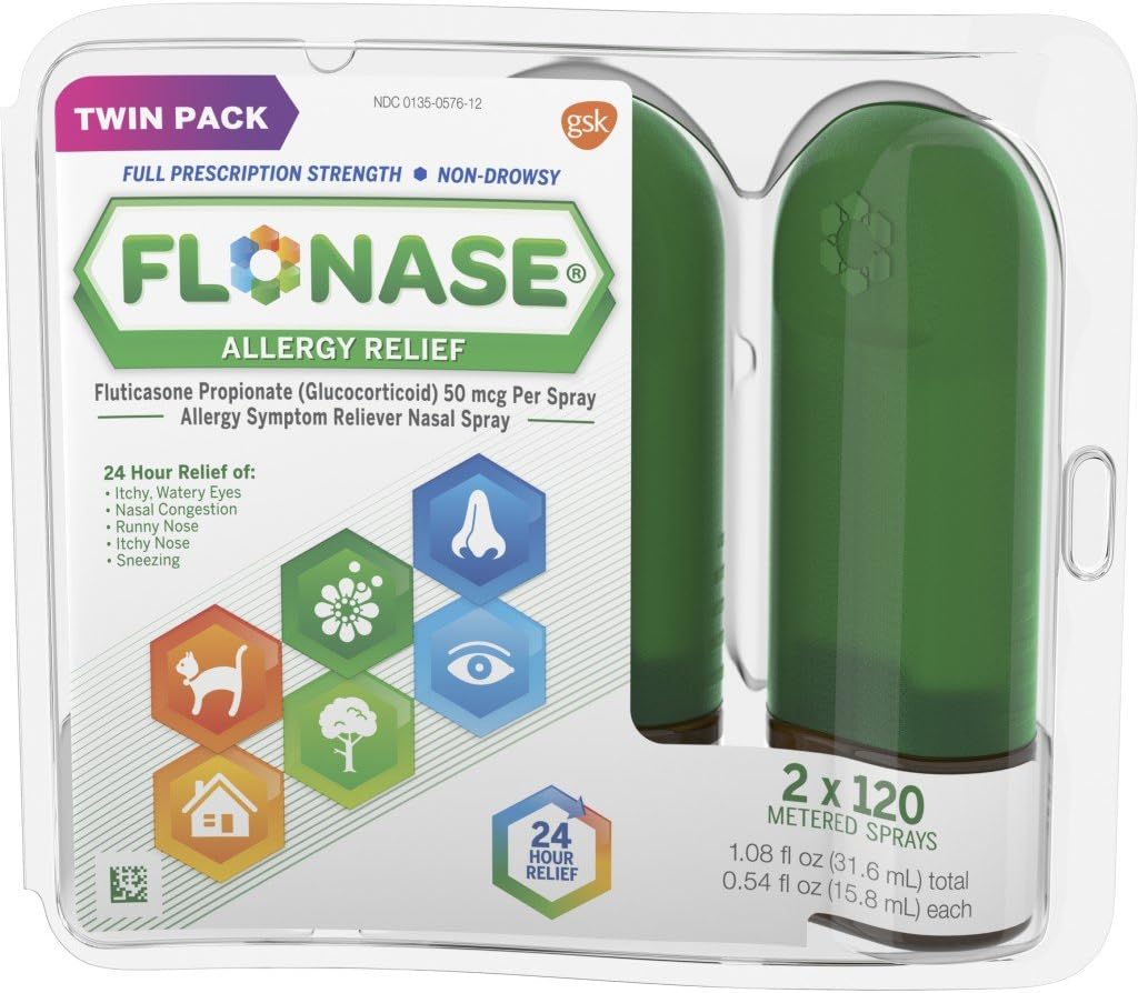 Flonase Alerji Yardımı Nasal Mix, 24 Saat Drowsy Anti Allergy Tıp, Ölçümlü Nasal Mix - 0,54 Fl Oz (kısa 1)