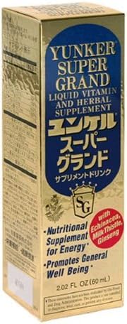 Super Grand, Sıvı Vitamin & Herbal Supplement, nergy Herbal Supplements, Herbal Energy Boost, Fiziksel Yağı azaltır ve Tiredness, 2.02 Fl oz, Japonya'da Yapıldı