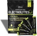 Gelişen Elektrolyte Toz Çelik Paketleri (Lemon Lime | 20 Packets) w/ 0 Sugar +BCAAs +B-Vitamins Electrolyte Supplement w Pids çinko & Magnezyumtion - Keto Electrolytes