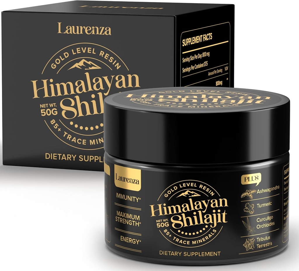 50G Shilajit Pure Organic Himalayan Shilajit Resin, 800mg Υψηλής ισχύος, Golden Grade A Shilajit συμπλήρωμα, 85+ Trace Minerals & Fulvic Acid, Φυσική Ενέργεια & Ανοσοποιητικό Booster