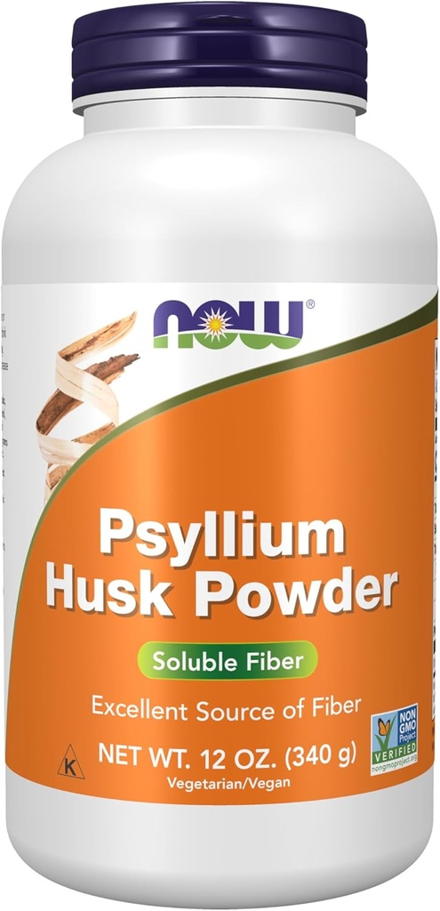 Şimdi Gıdalar Tamamlıyor, Psyllium Husk Toz, Non-GMO Projesi Doğrulanmış, ► Fiber, 12Ounce