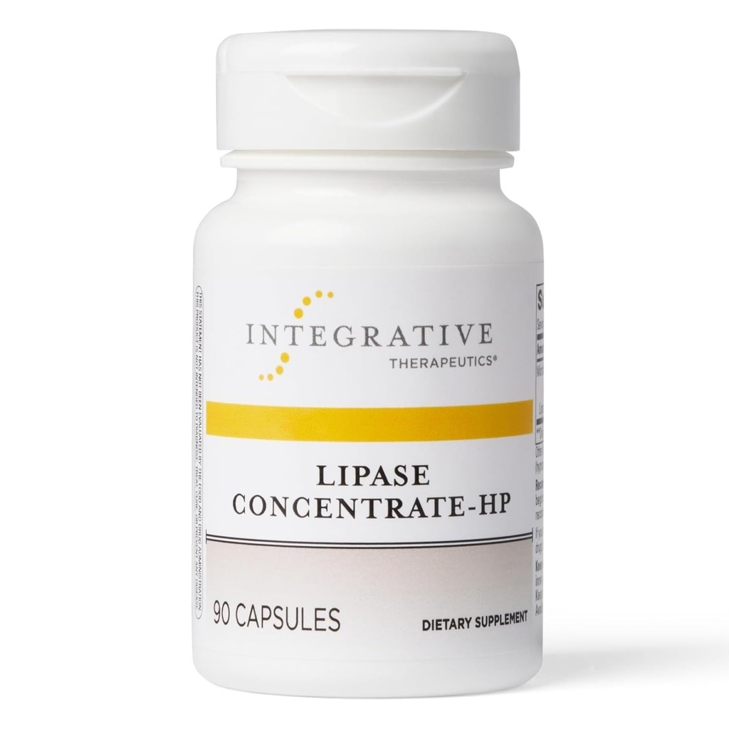 Integrative Pharmaceuticals Lipase Concentrate-HP - Enzyme Supplement for The Digestion of Fats - Θρεπτική Απορρόφηση & GI Tract Health Support* - Γαλακτο-ελεύθερο & Vegan - 90 Count (45 Servings)