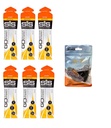 Sport GO Isotonic Energy Gels - 6 x 60 ml Packs Sche with Elastic No-Tie Ayakkabı Kirleri ile. Vegan, Lactose Free, Gluten Free, Buğday Free, Nut Free, SOYA Free (Orange)