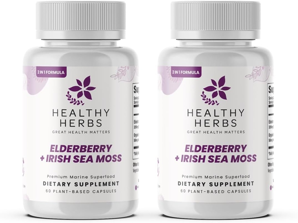 Healthy Herbs Wildcrated Elderberry Sea Moss Κάψουλες 