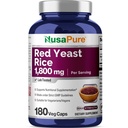 NusaPure Red Yeast Rice 1800mg 180 Κάψουλες Veggie (Non-GMO, Vegan)